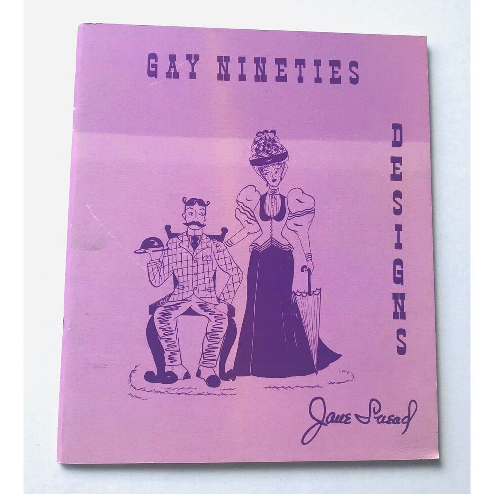 Vintage 1954 Gay Nineties Designs Book Jane Snead Bicycles Cars Victorian Era